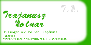 trajanusz molnar business card