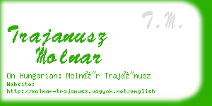 trajanusz molnar business card